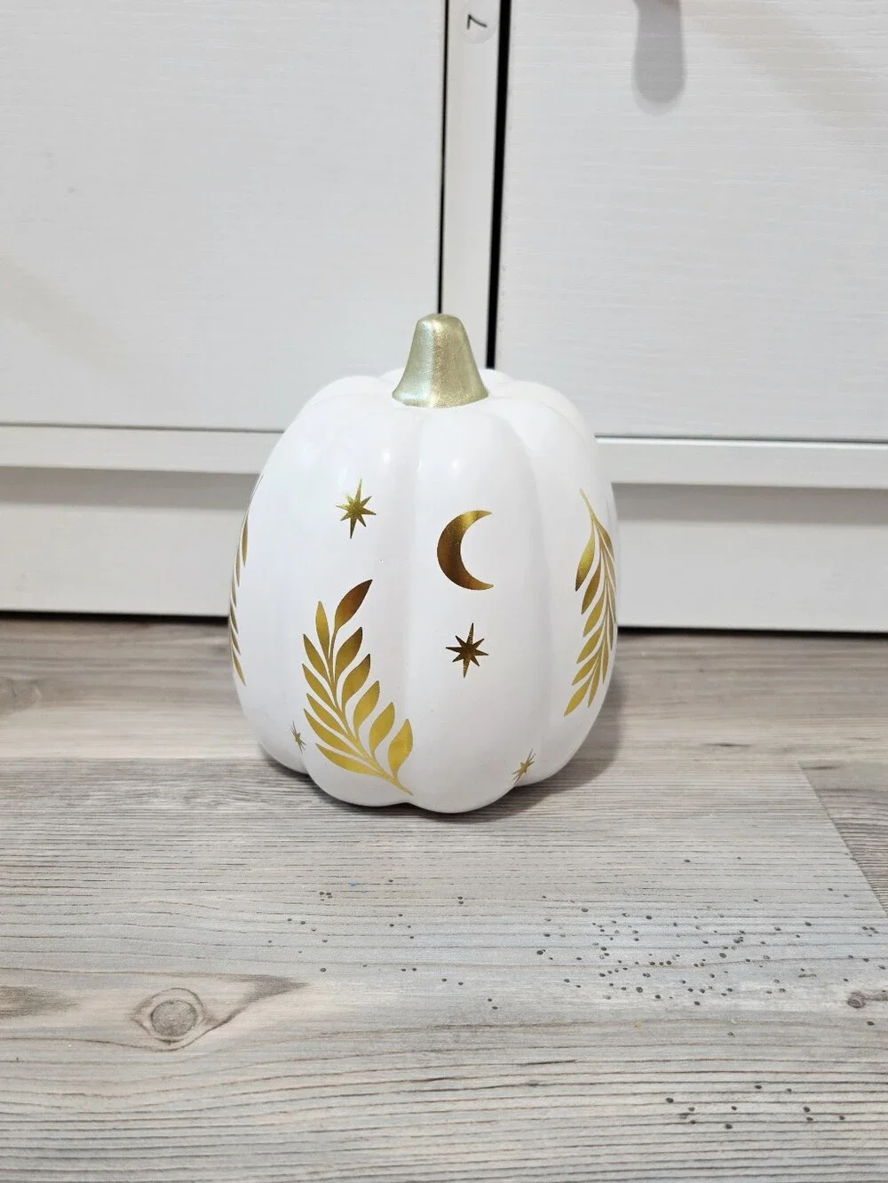 Target Bullseye Playground Halloween 2026 Ceramic Pumpkin - White & Gold